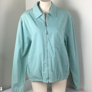 Nicole Farhi Cotton Teal Full Zip Jacket